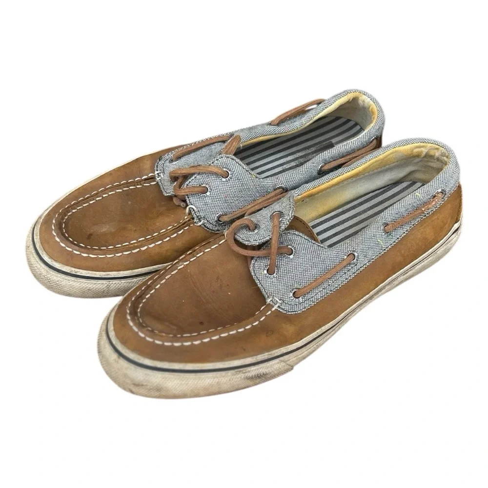 Sperry Tan Leather Boat Shoe Mens Size 9.5